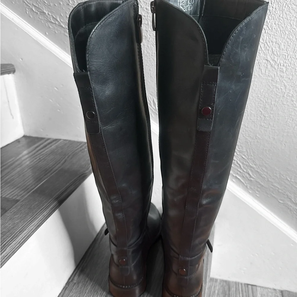 Franco Sarto Sleek Black Over the Knee Boots